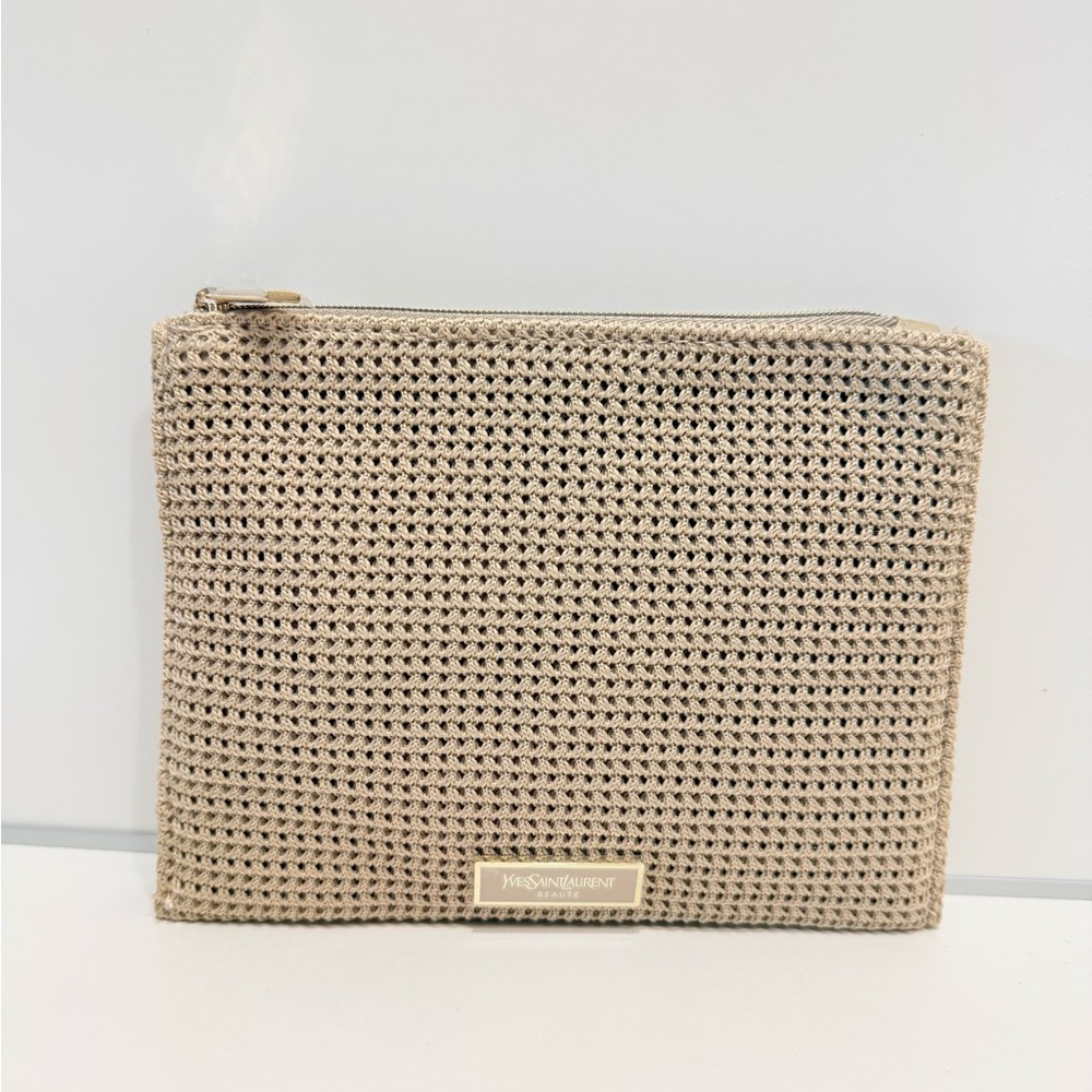 Yves Saint Laurent Tan Cosmetic Bag
